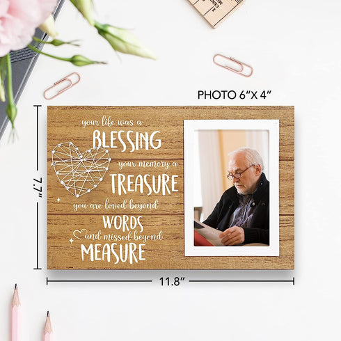 Memorial Picture Frame In Loving Memory of Mother, Father, Grandma, Grandpa, dog 4x6
